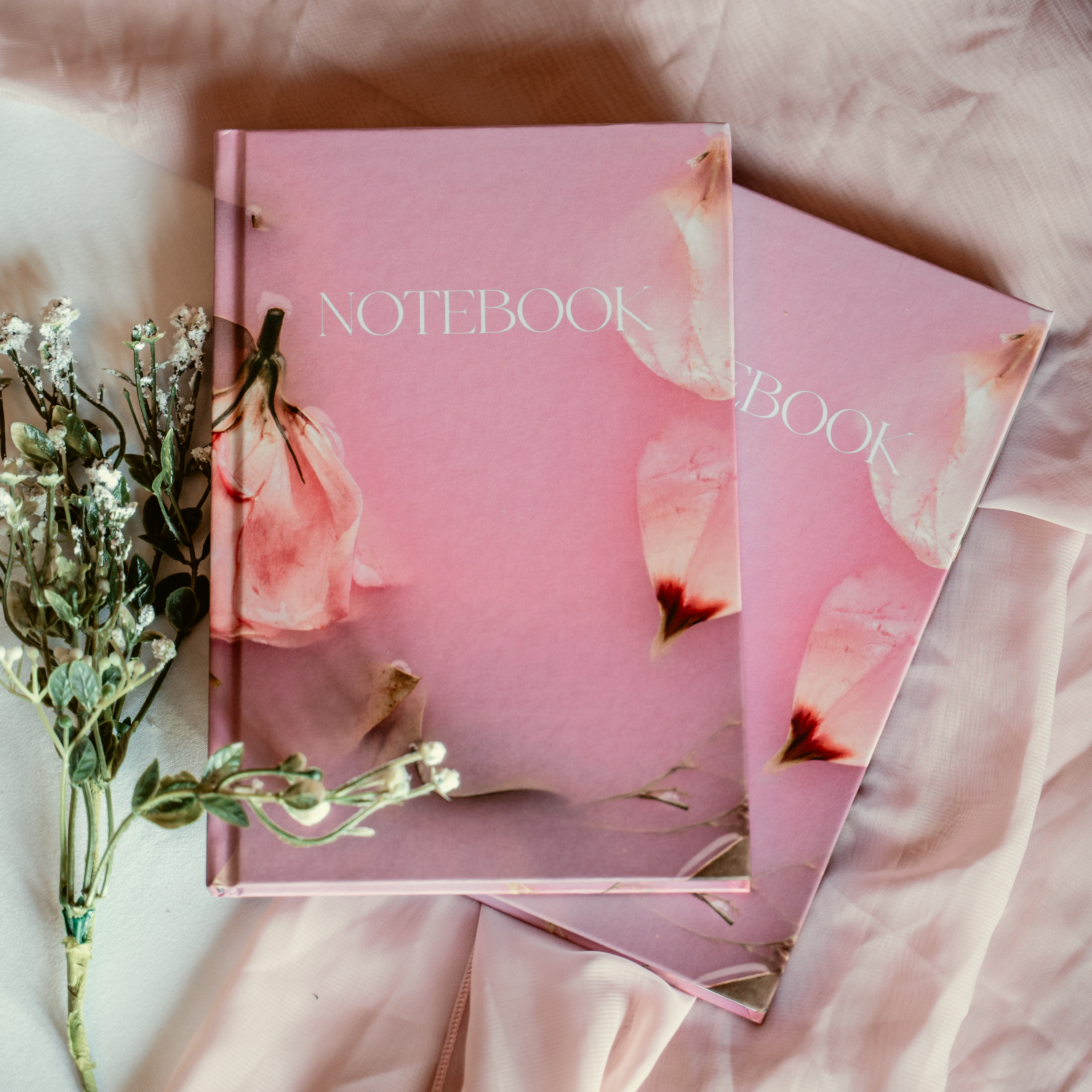 A4 Notebook - Floating Petals Design